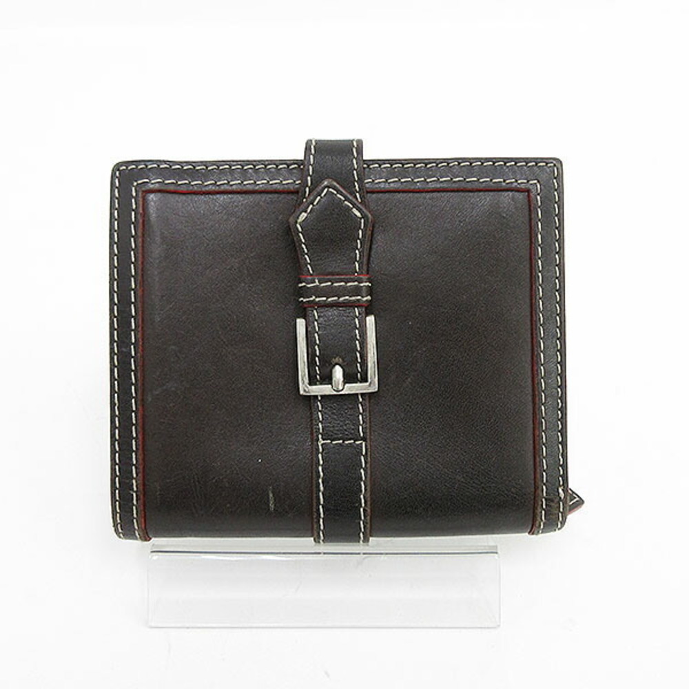 BURBERRY BLUE LABEL Bi fold Wallet Brown Leather